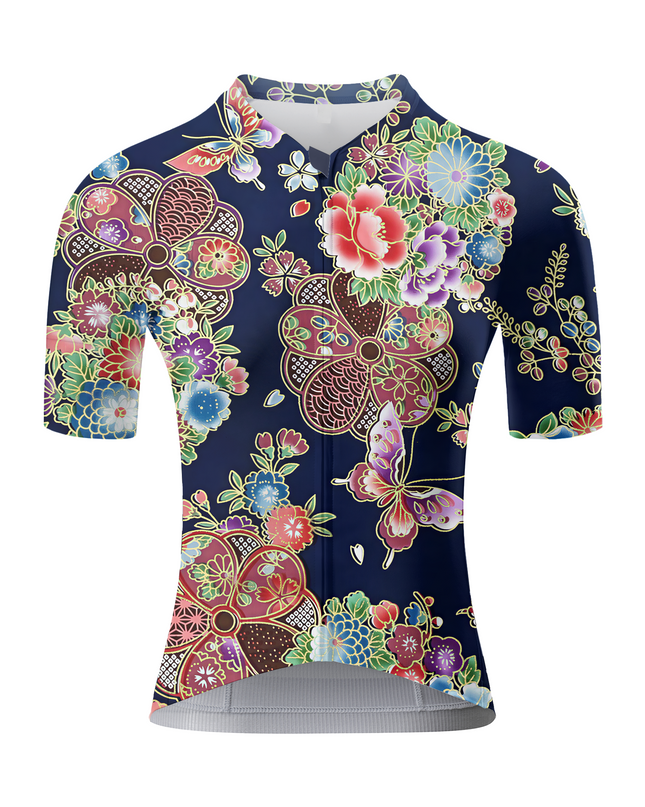 RockBros Women's "Sakura Night" All-Weather Oriental Art Pro Aero Jersey