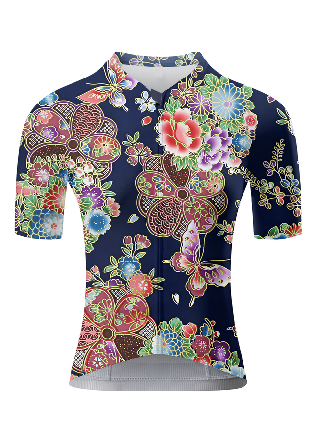 RockBros Women's "Sakura Night" All-Weather Oriental Art Pro Aero Jersey