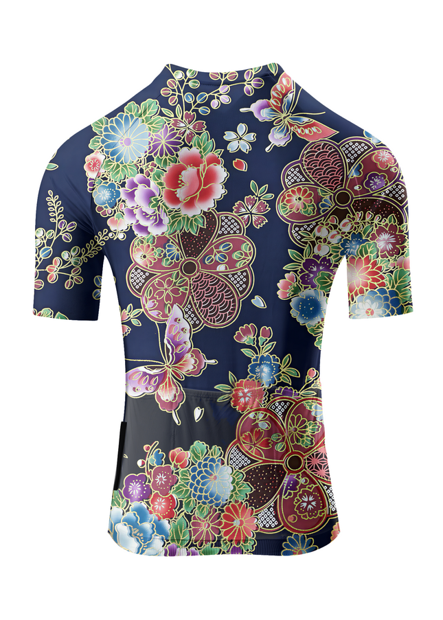 RockBros Women's "Sakura Night" All-Weather Oriental Art Pro Aero Jersey