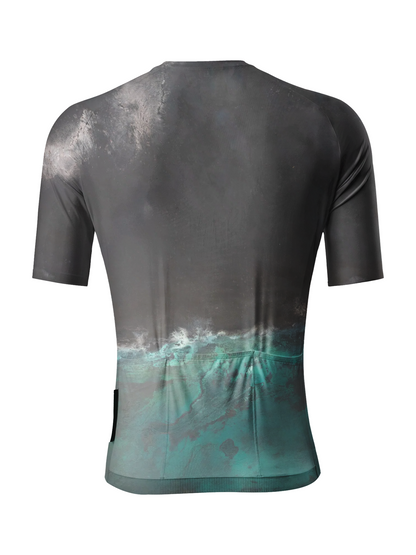 ROCKBROS Men's "Abyssal Shore" Abstract Fluid Art Pro Aero Jersey