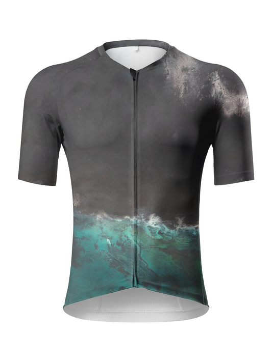 ROCKBROS Men's "Abyssal Shore" Abstract Fluid Art Pro Aero Jersey