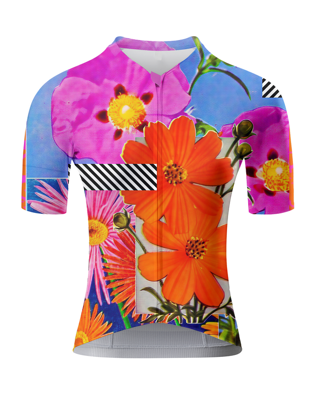 RockBros Women's "Vibrant Bloom" All-Weather Pop-Art Pro Aero Jersey
