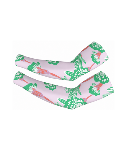 ROCKBROS Tropical Bloom Graphic Lavender Green Performance Sleeves