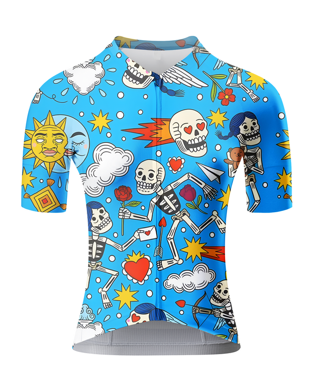 ROCKBROS Women's "Skull Cupid" Tattoo Flash Art Pro Aero Jersey
