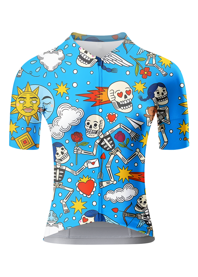 ROCKBROS Women's "Skull Cupid" Tattoo Flash Art Pro Aero Jersey