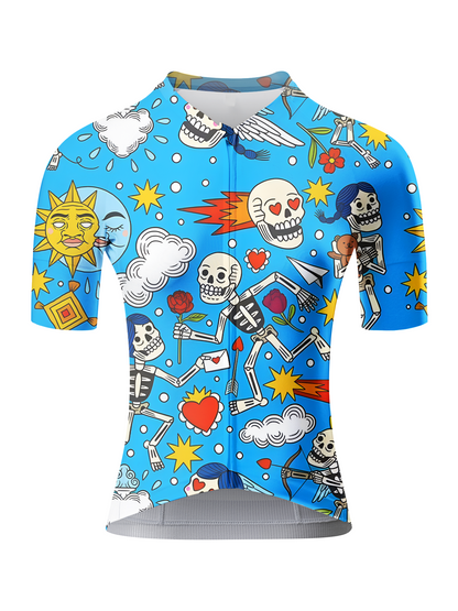 ROCKBROS Women's "Skull Cupid" Tattoo Flash Art Pro Aero Jersey