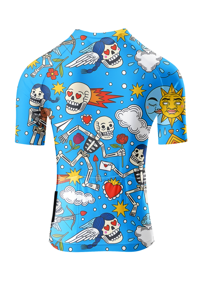 ROCKBROS Women's "Skull Cupid" Tattoo Flash Art Pro Aero Jersey