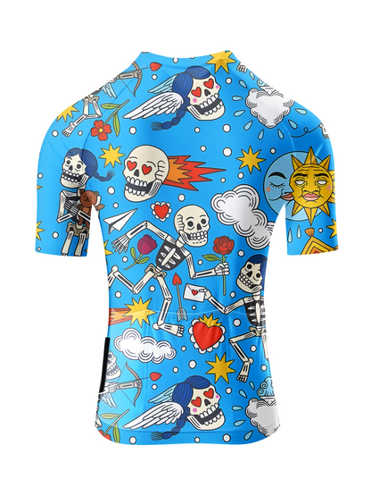 ROCKBROS Women's "Skull Cupid" Tattoo Flash Art Pro Aero Jersey