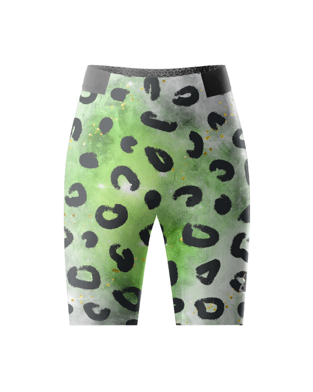 ROCKBROS Women's Modern Camo Nebula Green Leopard Print Cycling Shorts
