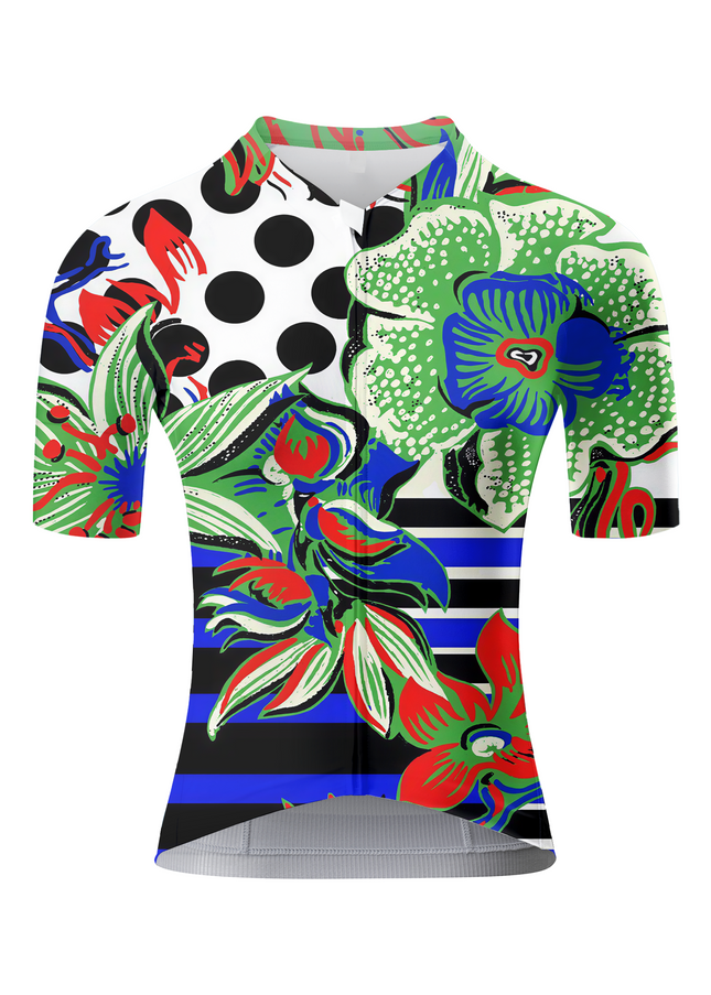 ROCKBROSWomen's "Mod-Flora" All-Weather Pop-Art Pro Aero Jersey