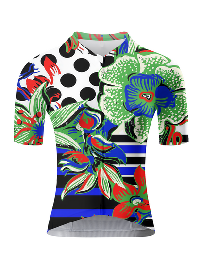 ROCKBROSWomen's "Mod-Flora" All-Weather Pop-Art Pro Aero Jersey