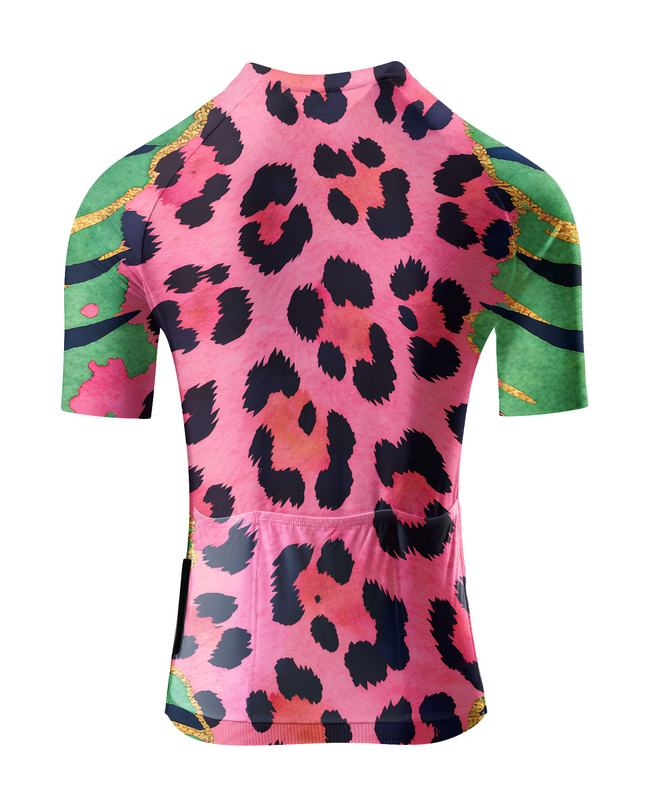 ROCKBROS Women's "Pink Safari" Tropical Wild Art Pro Aero Jersey