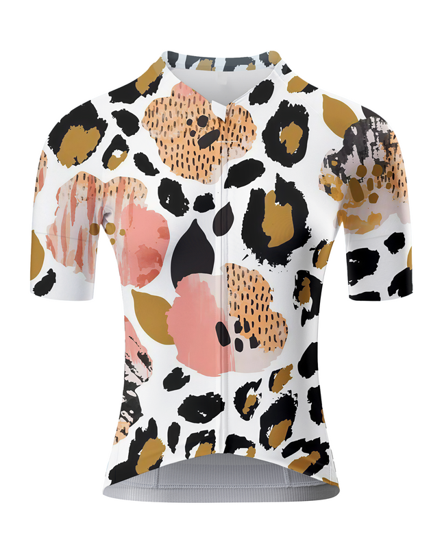 ROCKBROS Women's "Pastel Feline" All-Weather Abstract Performance Aero Jersey