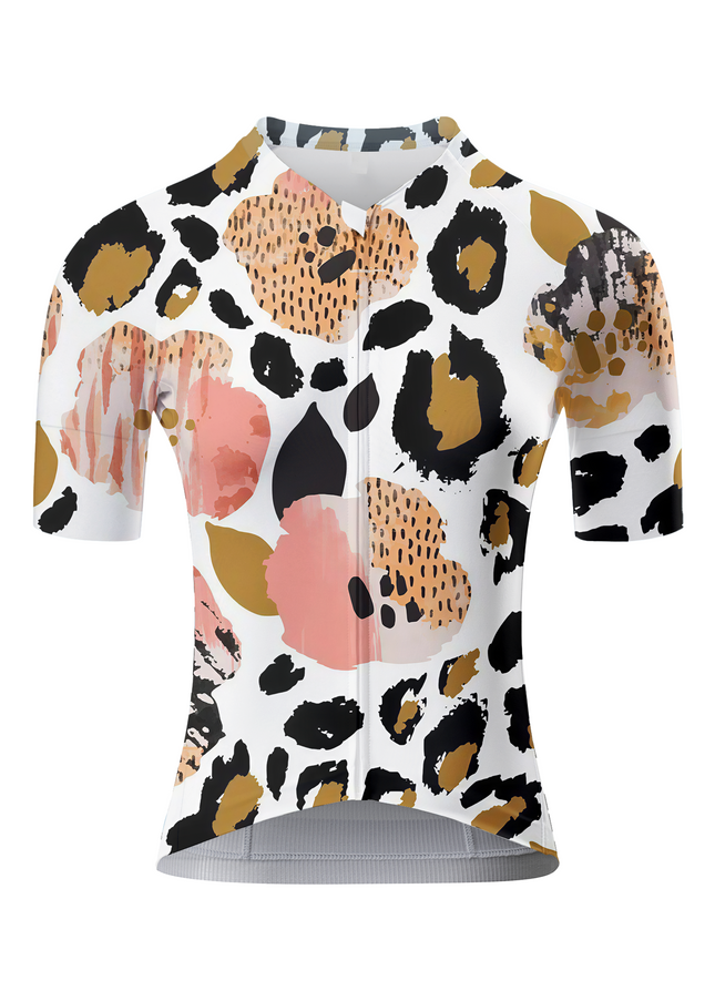 ROCKBROS Women's "Pastel Feline" All-Weather Abstract Performance Aero Jersey