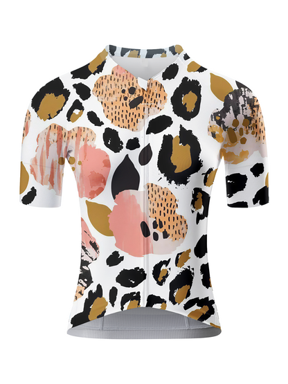ROCKBROS Women's "Pastel Feline" All-Weather Abstract Performance Aero Jersey