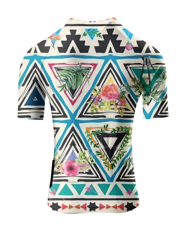 ROCKBROSWomen's "Prism Flora" All-Weather Geometric Performance Jersey