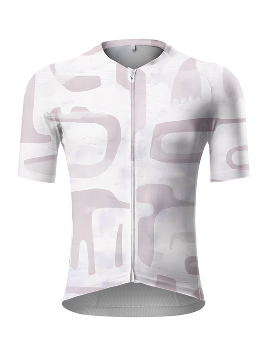 RockBros Women's "Lilac Script" Abstract Hand-Drawn Cycling Jersey