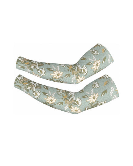 ROCKBROS Vintage Floral Graphic Sage Green Performance Sleeves