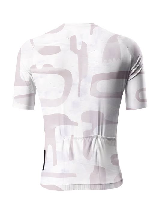 RockBros Women's "Lilac Script" Abstract Hand-Drawn Cycling Jersey