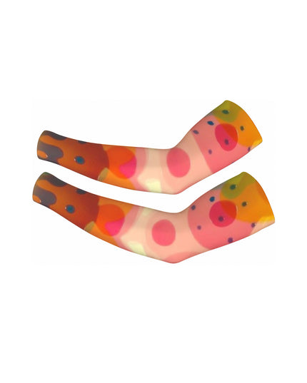 ROCKBROS Neon Bubble Graphic Orange Pink Performance Sleeves