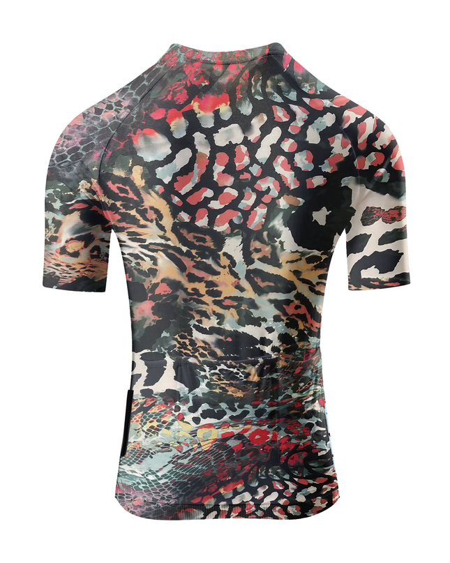 ROCKBROS Women's Obsidian Pulse All-Weather High-Density Neon Leopard Bibs