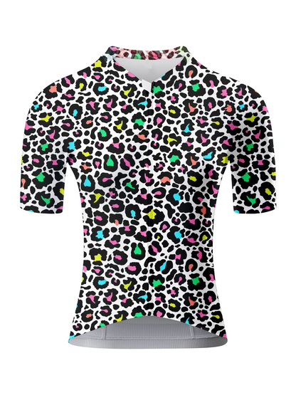 ROCKBROS Women's "Electric Cheetah" All-Weather Artistic Pro Aero Jersey