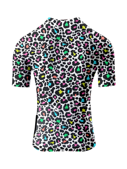 ROCKBROS Women's "Electric Cheetah" All-Weather Artistic Pro Aero Jersey