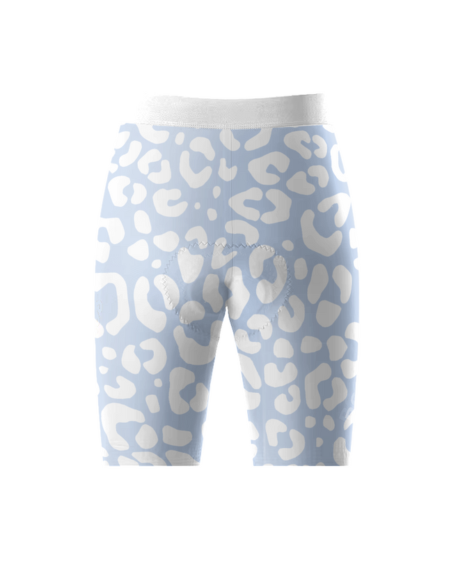ROCKBROS Women's Glacier Aura All-Weather Soft-Tone Leopard Cycling Bib Shorts