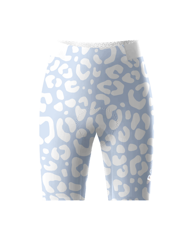 ROCKBROS Women's Glacier Aura All-Weather Soft-Tone Leopard Cycling Bib Shorts