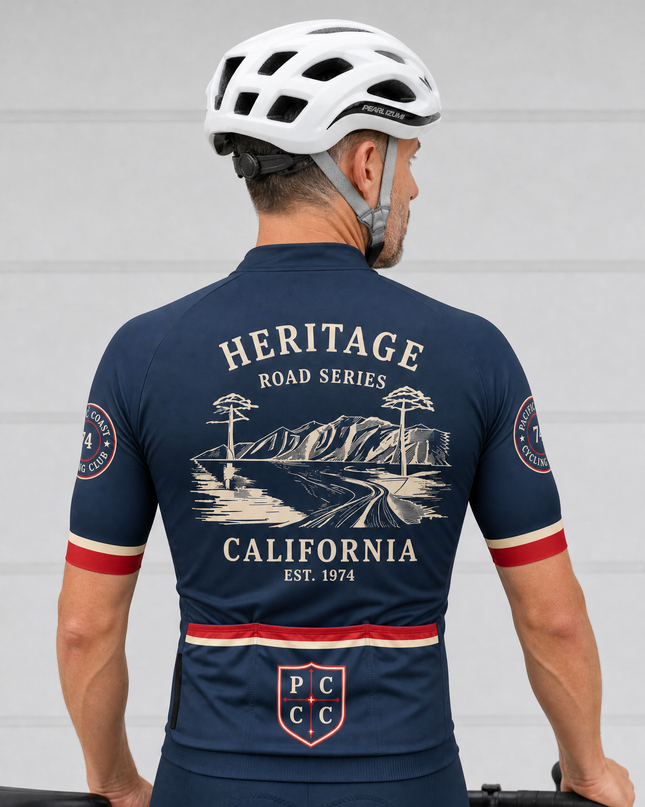 ROCKBROS Men's Pacific Coast Heritage Shield Cycling Jersey