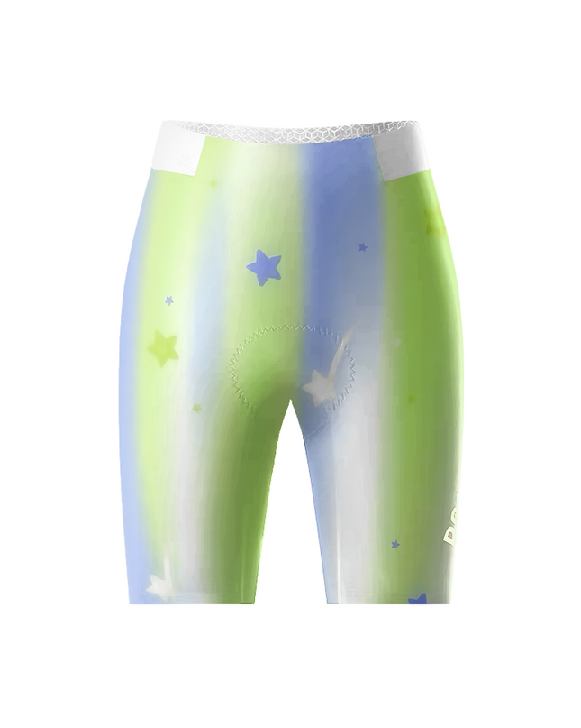 ROCKBROS Women's Soft Cosmos Gradient Starscape High-Stretch Cycling Shorts