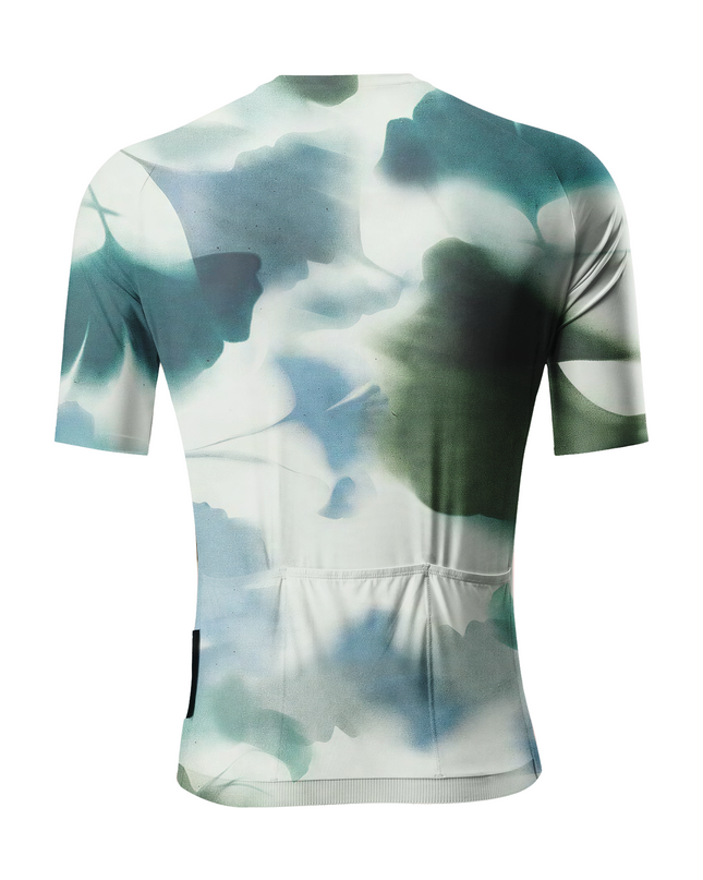 RockBros Men's "Deep Forest Ink" Abstract Botanical Cycling Jersey