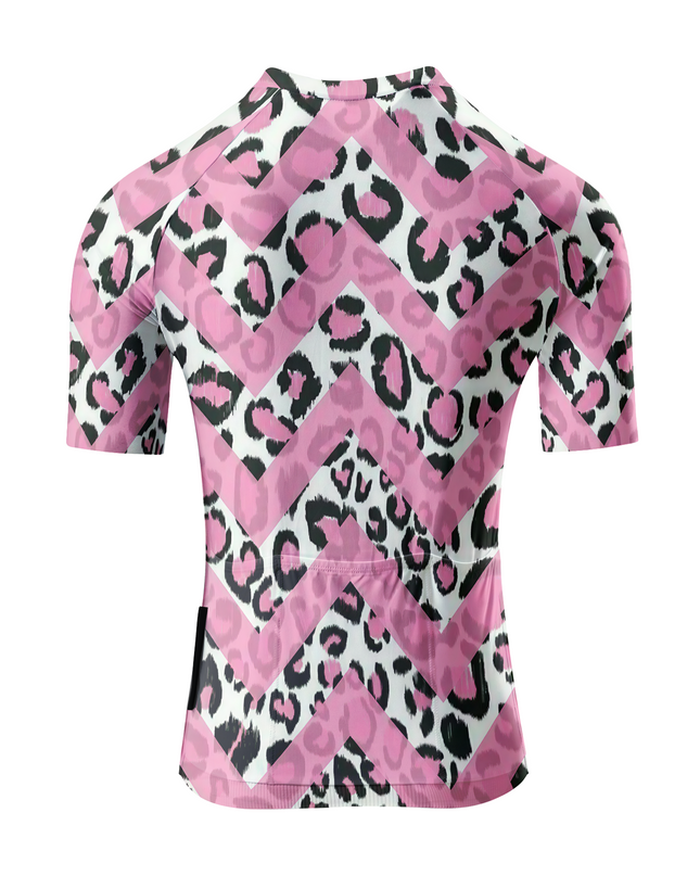 ROCKBROS Women's "Velocity Rose" All-Weather Chevron-Leopard Pro Aero Jersey