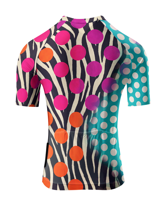 ROCKBROS Women's Sunset Stripe All-Weather Bold Dot-Zebra Pro Bibs