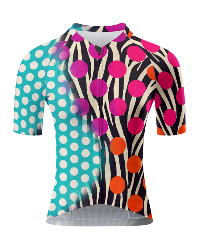ROCKBROS Women's Sunset Stripe All-Weather Bold Dot-Zebra Pro Bibs