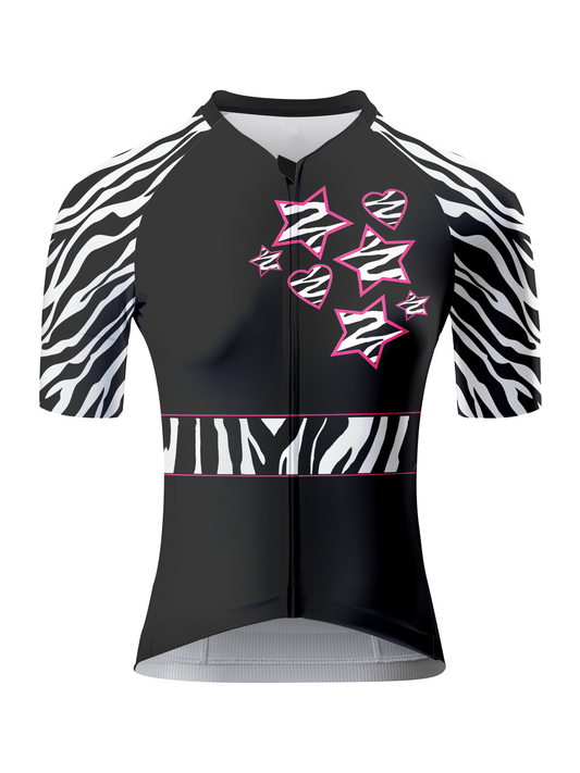 ROCKBROS Women's Teal Flora Bold Mid Century Art Pro Aero Jersey