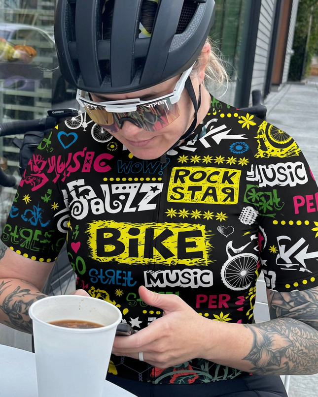 RockBros Women's "Urban Maze" Optical Graffiti Pro Aero Jersey