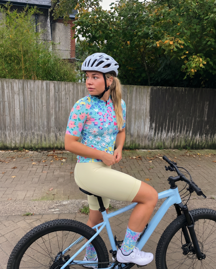 ROCKBROS Pastel Flower Cycling Socks