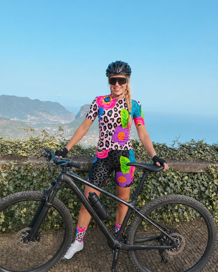 ROCKBROS Leopard Floral Cycling Socks