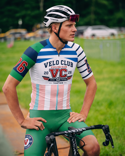 ROCKBROS White Sole Velo Club Ride Together Striped Graphic Cycling Socks