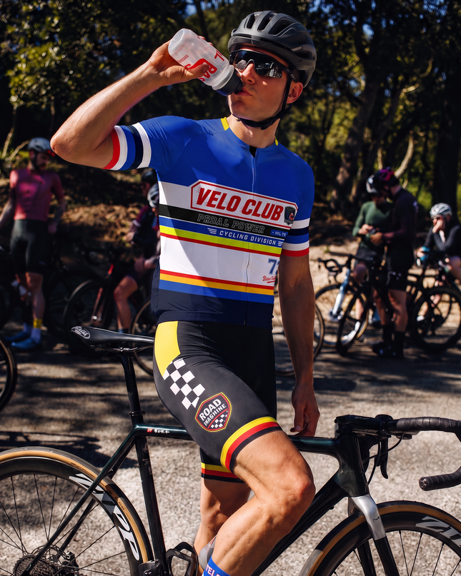 ROCKBROS Men's Retro Pedal Power Club Striped Performance Cycling Jersey
