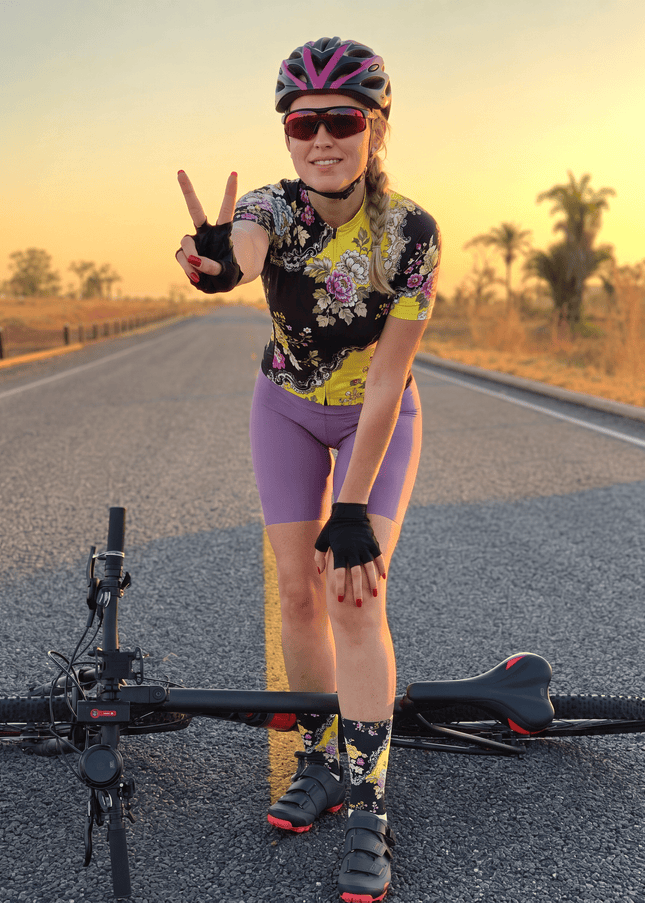 ROCKBROS Women's Baroque Garden Floral Performance Cycling Jersey