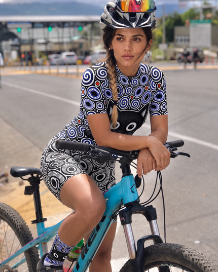 ROCKBROS Women's Spiral Cat Short-Sleeve Cycling Jersey