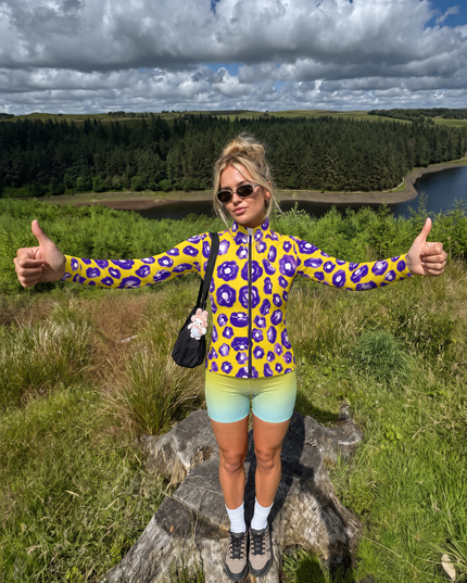 Violet Poppy Splash Windproof Jacket