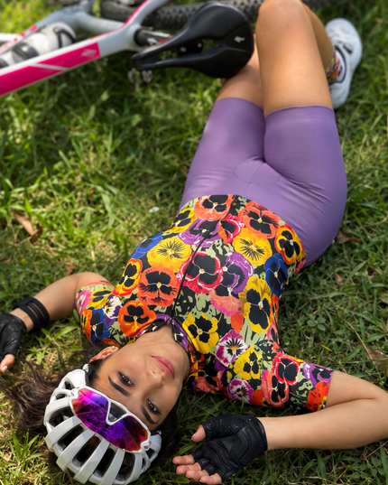 ROCKBROS Women's Pansy Bloom Cycling Jersey