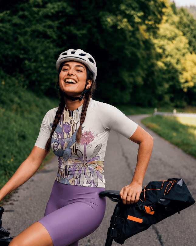 ROCKBROS Women's Art Nouveau Bloom Cycling Jersey