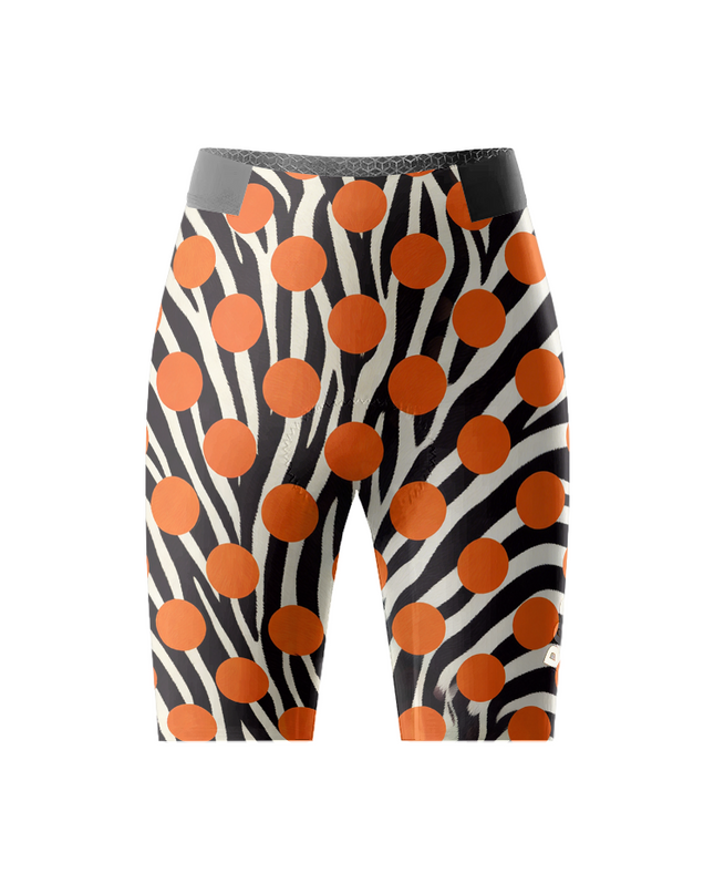 ROCKBROS Women's Sunset Stripe All-Weather Bold Dot-Zebra Pro Bibs