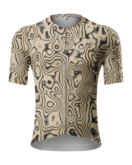 RockBros Men's "Terra Rhythm" Topographic Map Performance Cycling Jersey