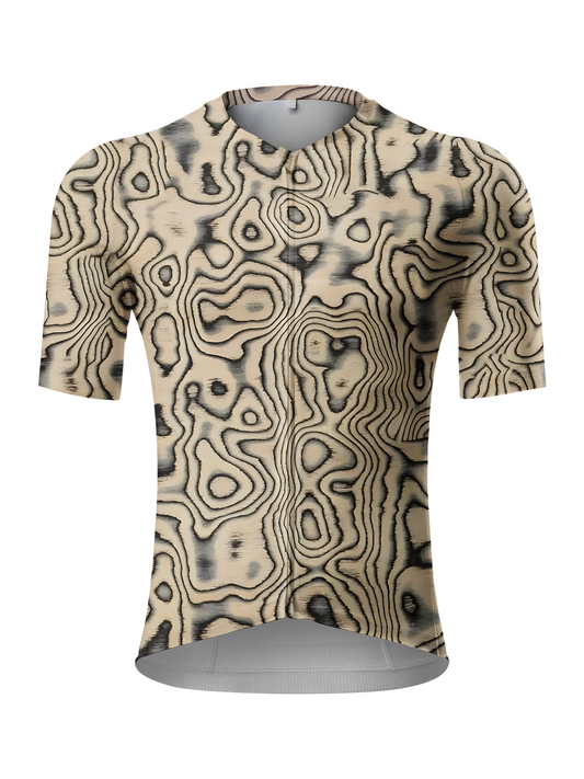 RockBros Men's "Terra Rhythm" Topographic Map Performance Cycling Jersey