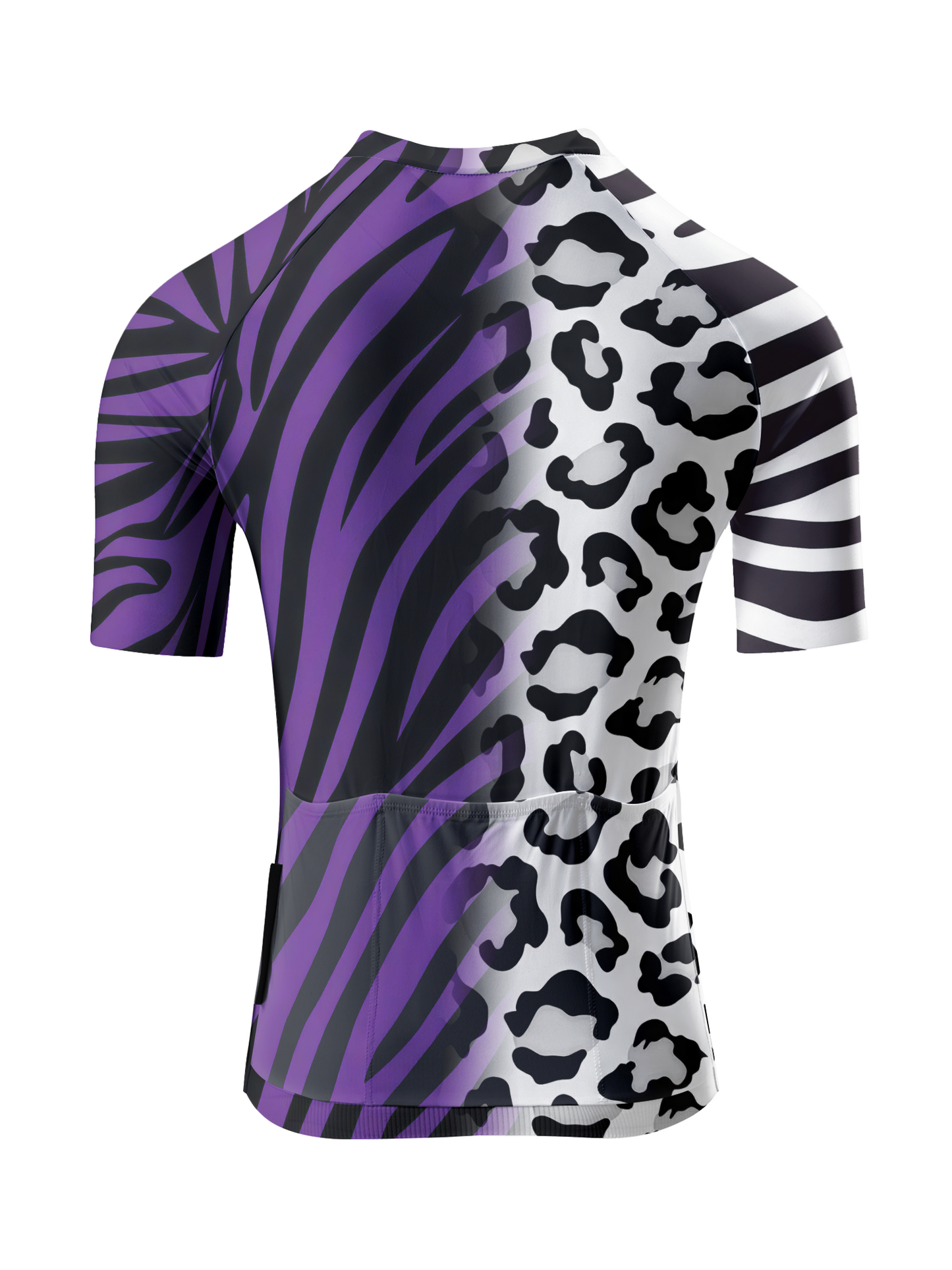 ROCKBROS Women's Dual Phantom All-Weather Asymmetrical Zebra-Leopard Jersey